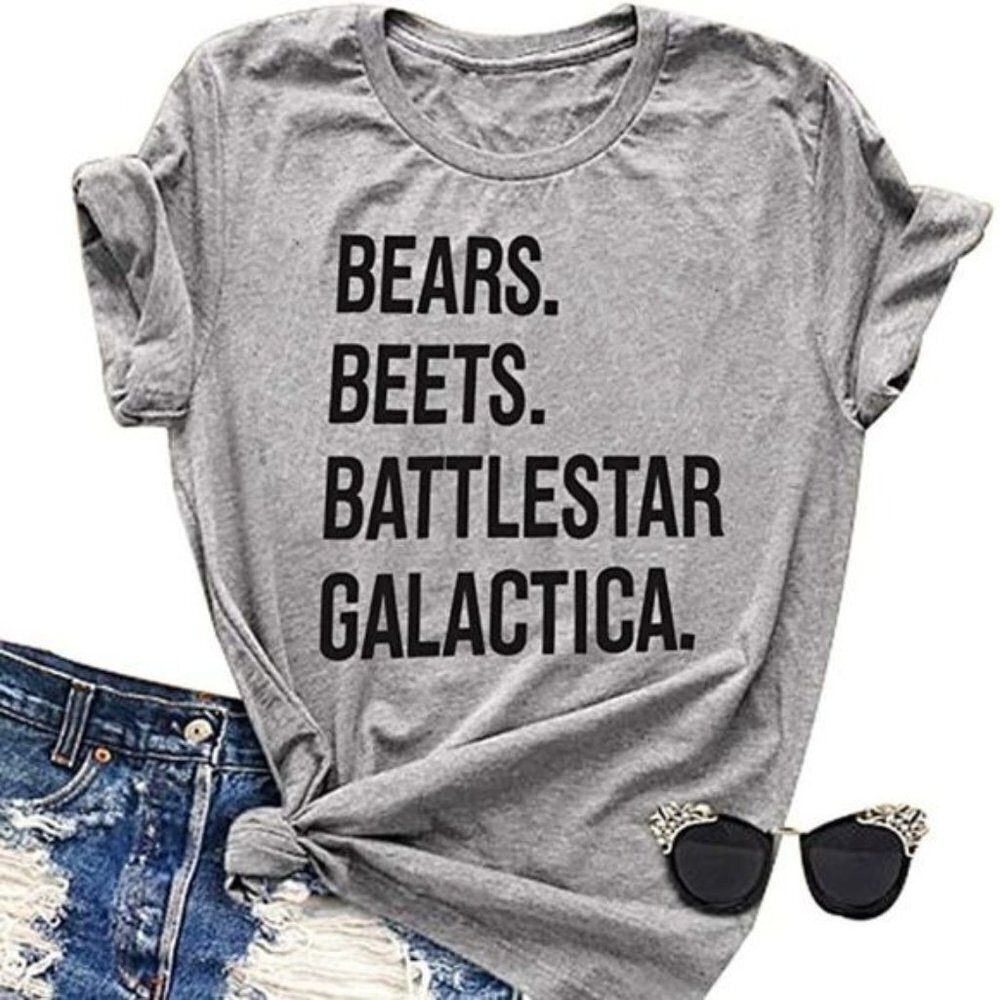 NEW Bears. Beets. Battlestar Galactica. Shirt Tee T-shirt Tops XL